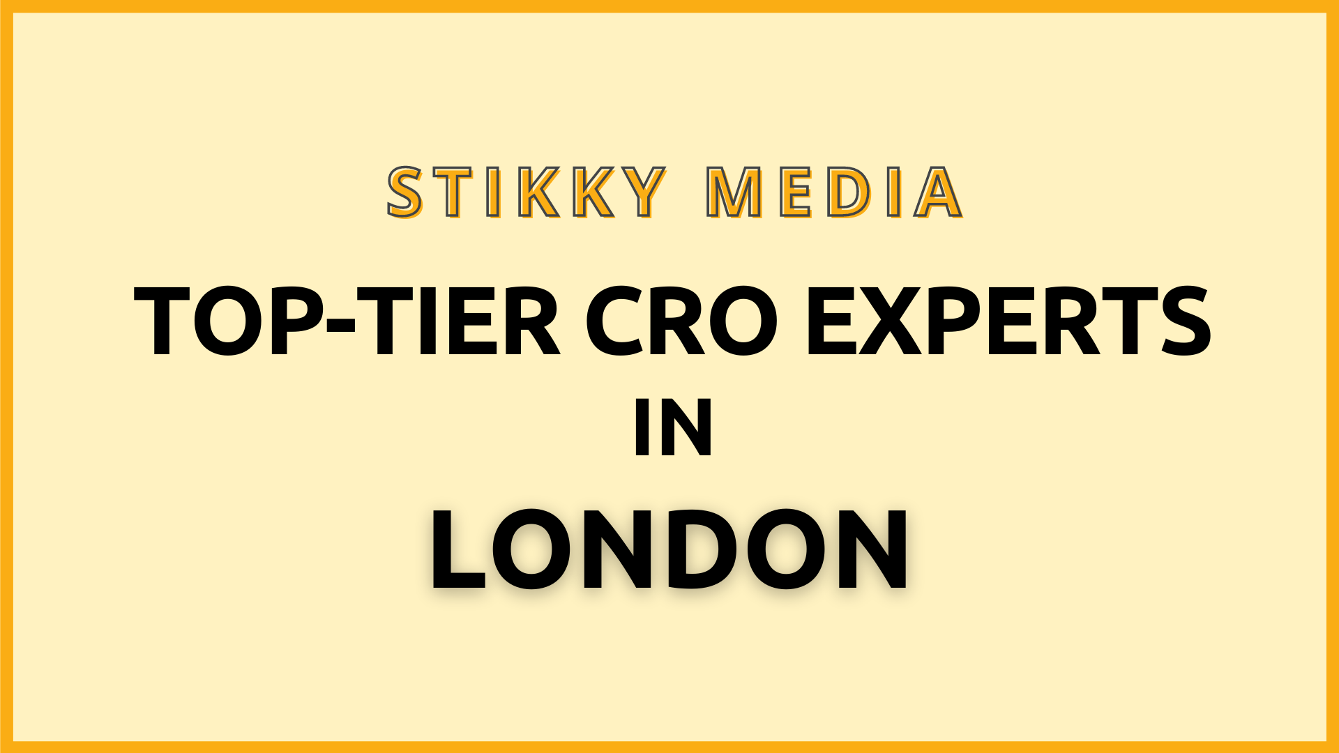 Conversion rate optimization services London - Stikky Media