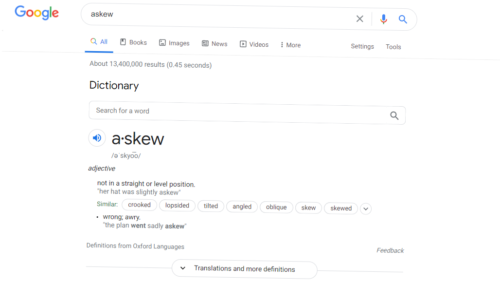 Askew - Google trick